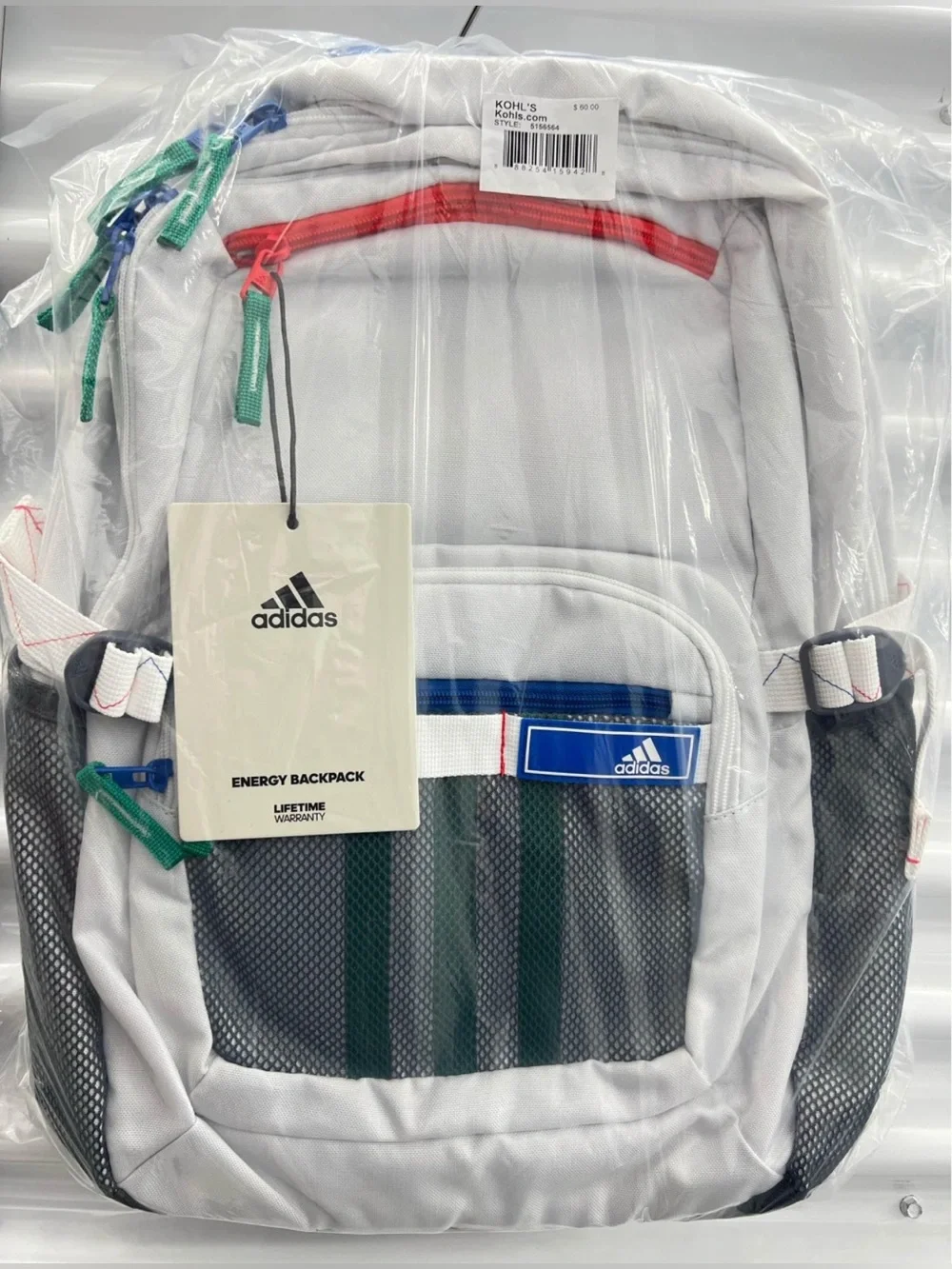 Adidas Energy Backpack - Brand New Color White / Royal Blue / Bright